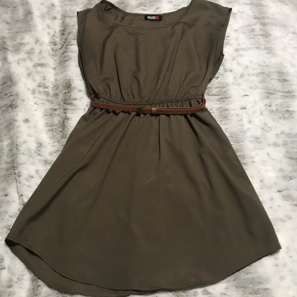 Cute mini belted dress